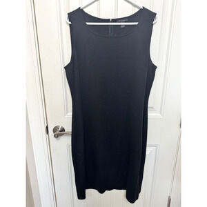 St. John Milano Knit Dress Sleeveless Black Wool/Viscose (16) Little Black Dress